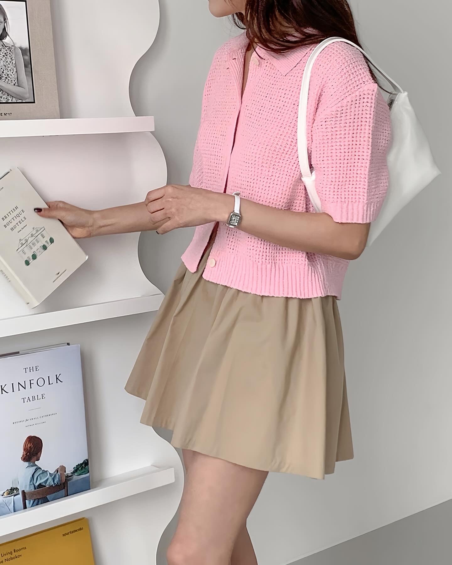 翻領針織開樓top