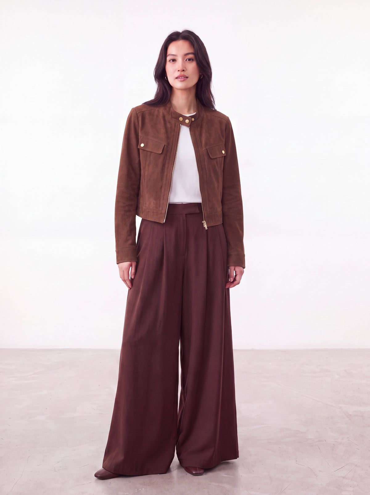 Suede Cargo Motorcycle Jacket