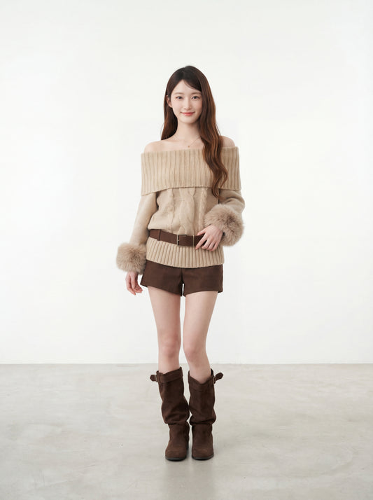 高領蝙蝠袖顯瘦斗篷