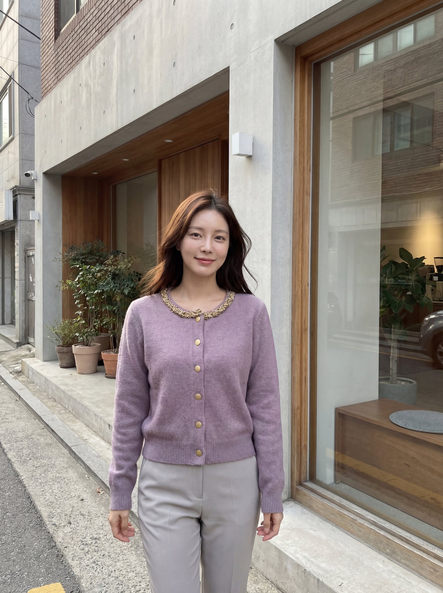 Shimmering Heavy Craft 3D Knit Sweater