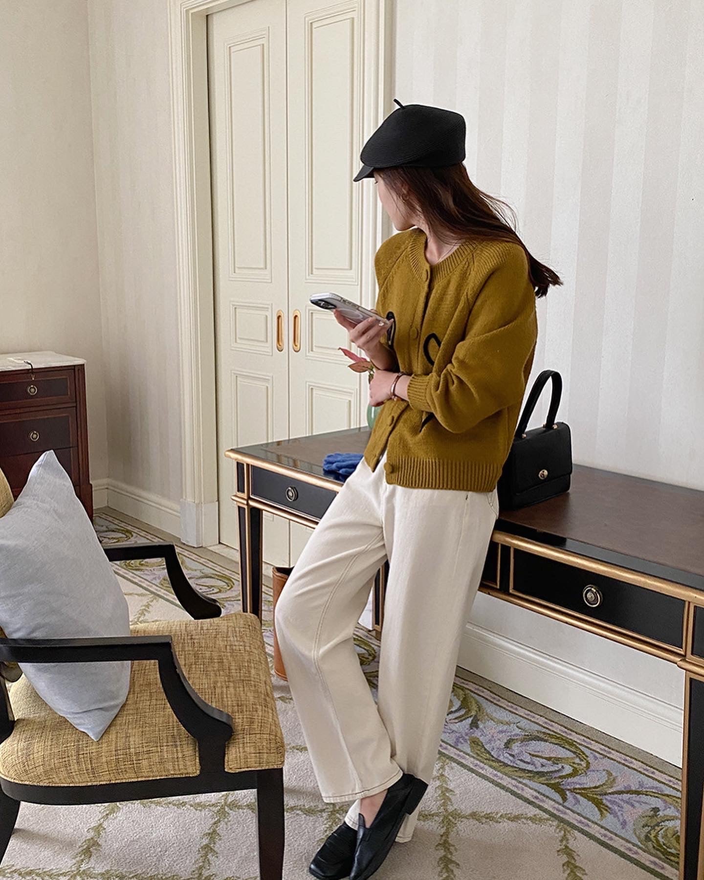 刺繍花花ジャケット