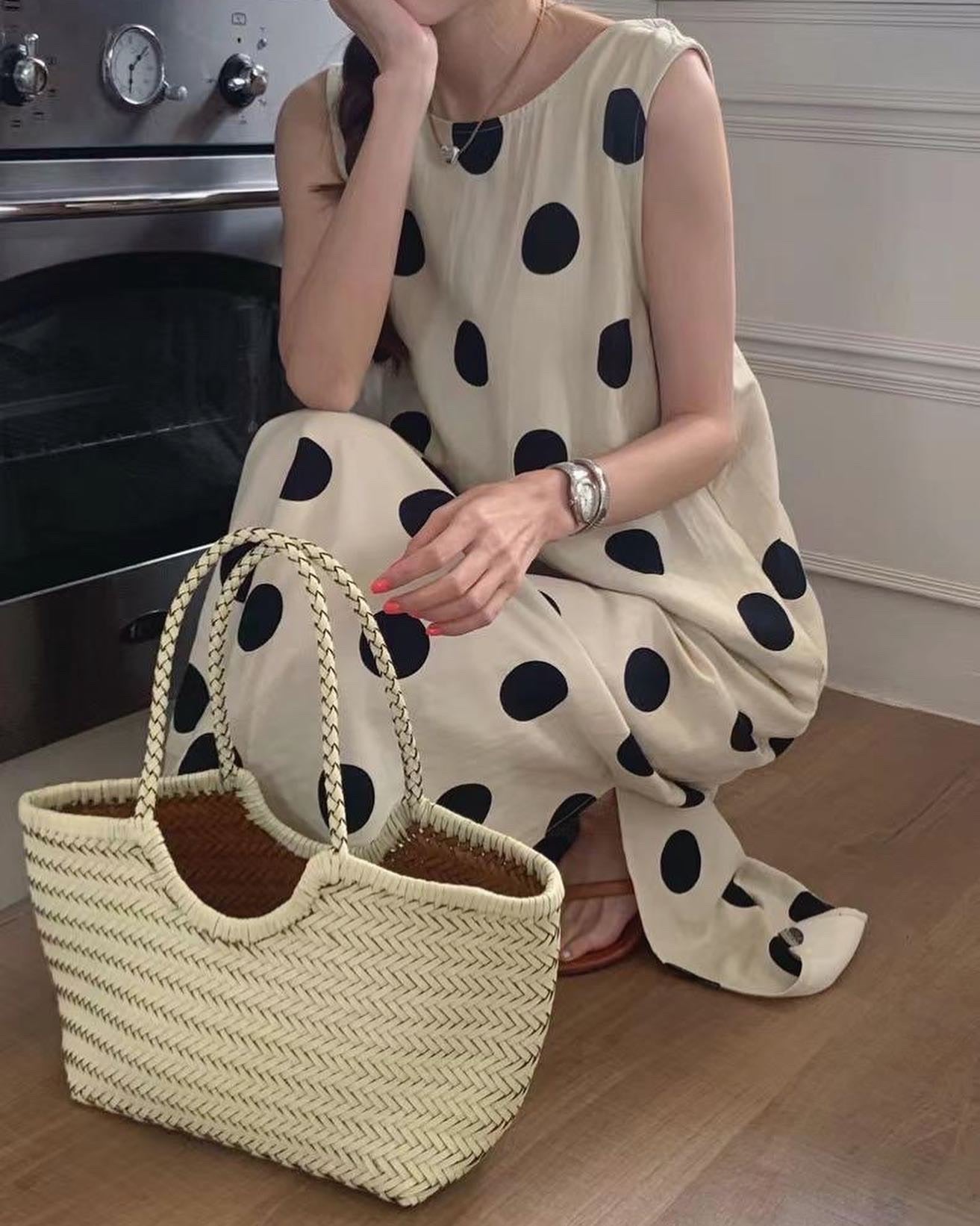 Polka Dot Maxi Dress