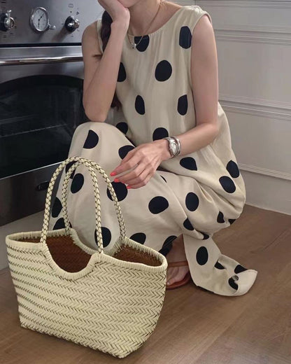 Polka Dot Maxi Dress