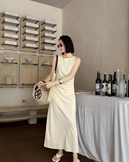 皺摺背心長裙