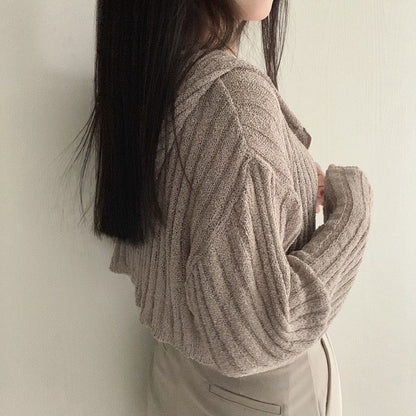 ショートジップアップニットジャケット