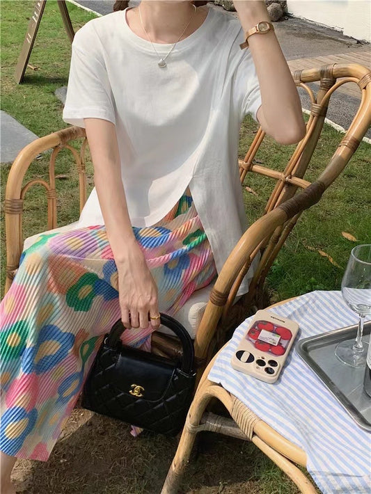 夏日風花花半截裙