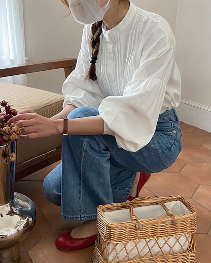 ランタンスリーブシャツ