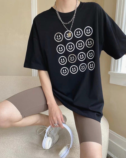 Beaded Smiley Face T-Shirt