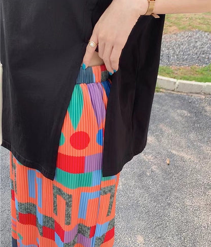 多彩形狀半截裙