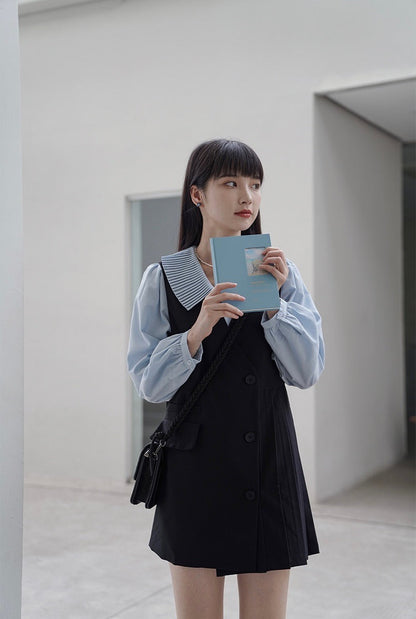 風琴領恤衫套裝裙