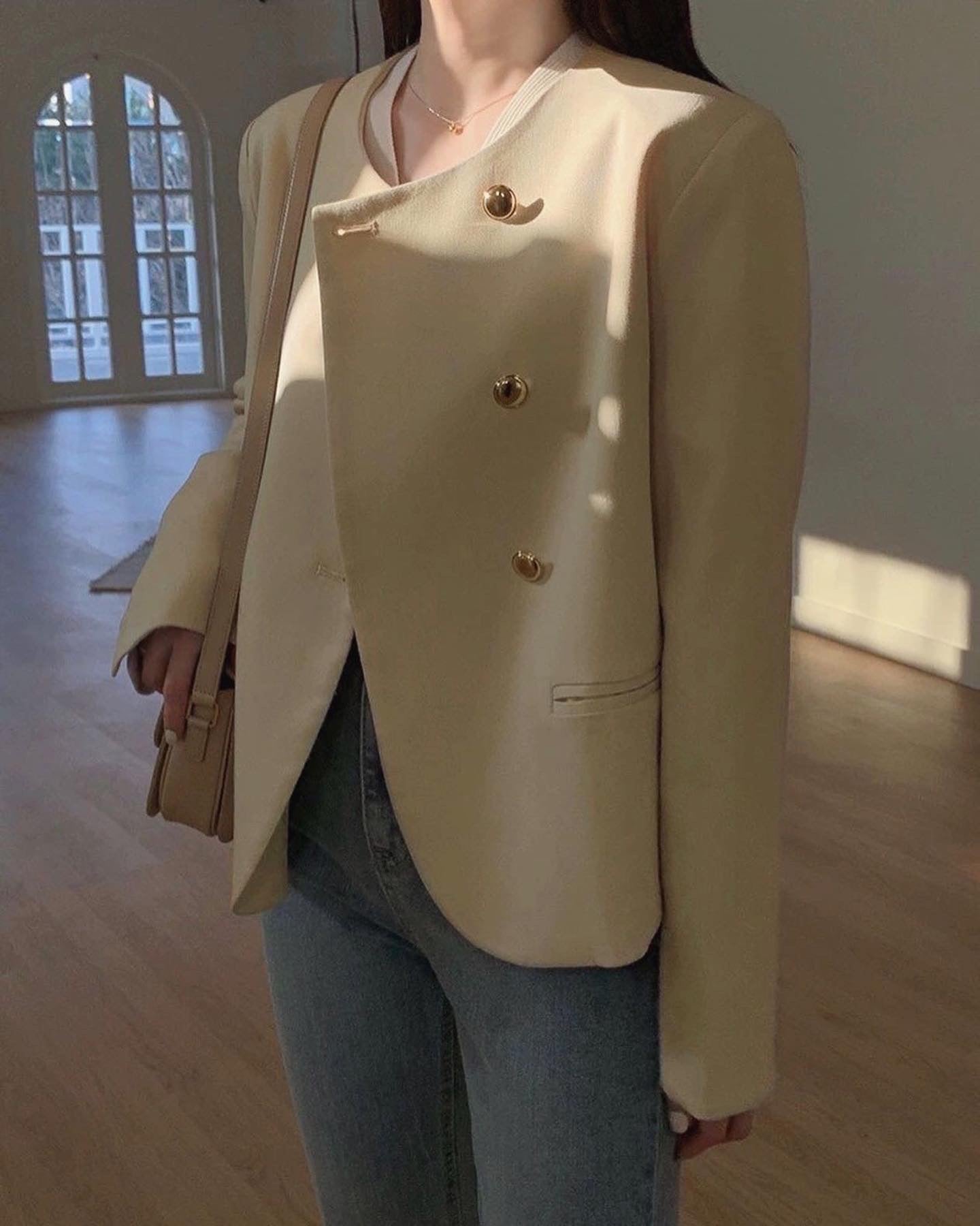 クルーネックジャケット