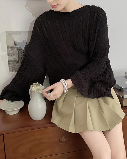 Bell Sleeve Knit Top