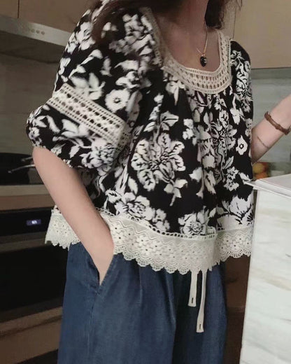 Ethnic Floral Blouse