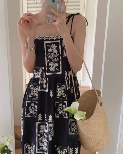 Vacation Style Printed Maxi Dress