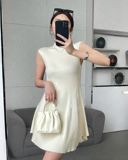 ニットベスト付きワンピース