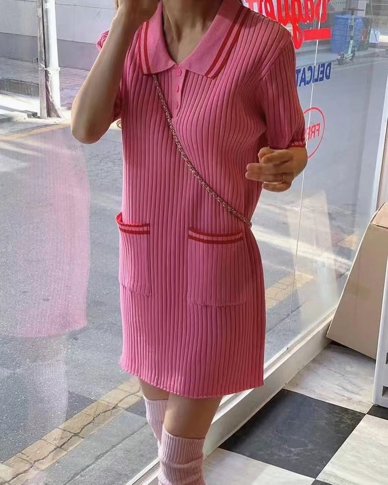 ダークストライプワンピース