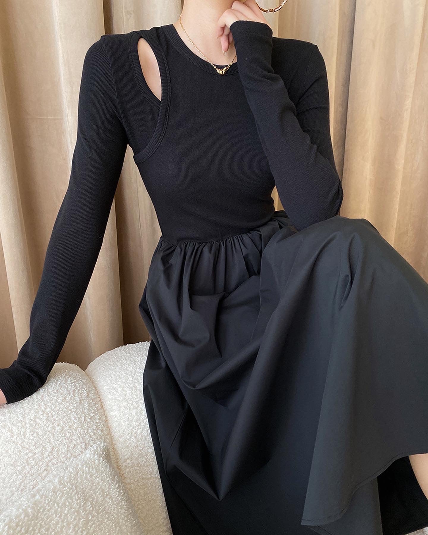 法式鏤空連身裙