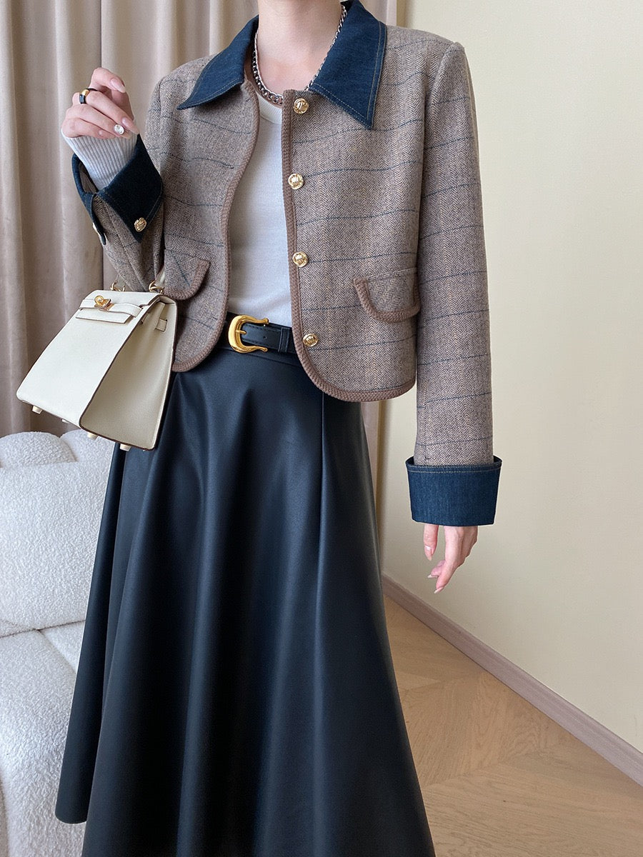 Vintage Denim Patchwork Jacket