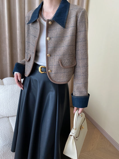 Vintage Denim Patchwork Jacket