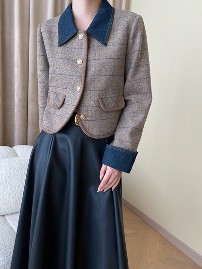 Vintage Denim Patchwork Jacket