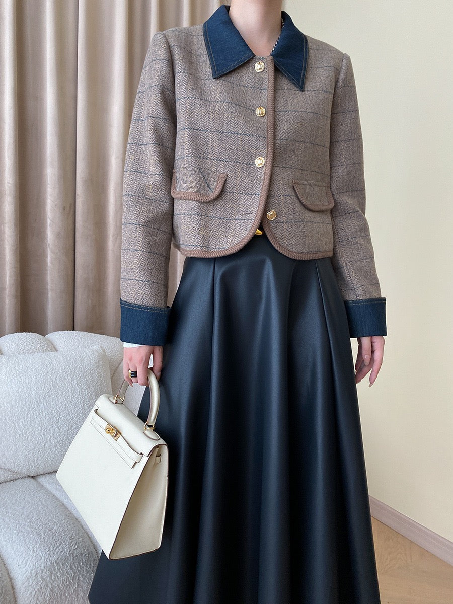 Vintage Denim Patchwork Jacket