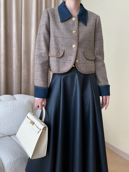 Vintage Denim Patchwork Jacket