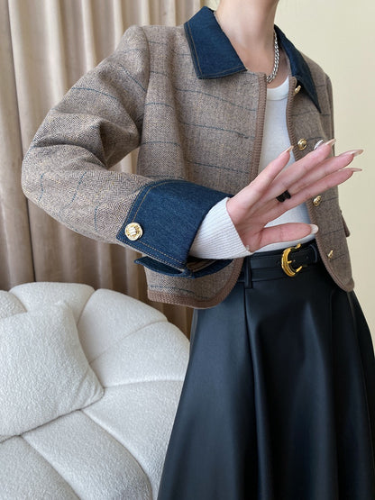 Vintage Denim Patchwork Jacket