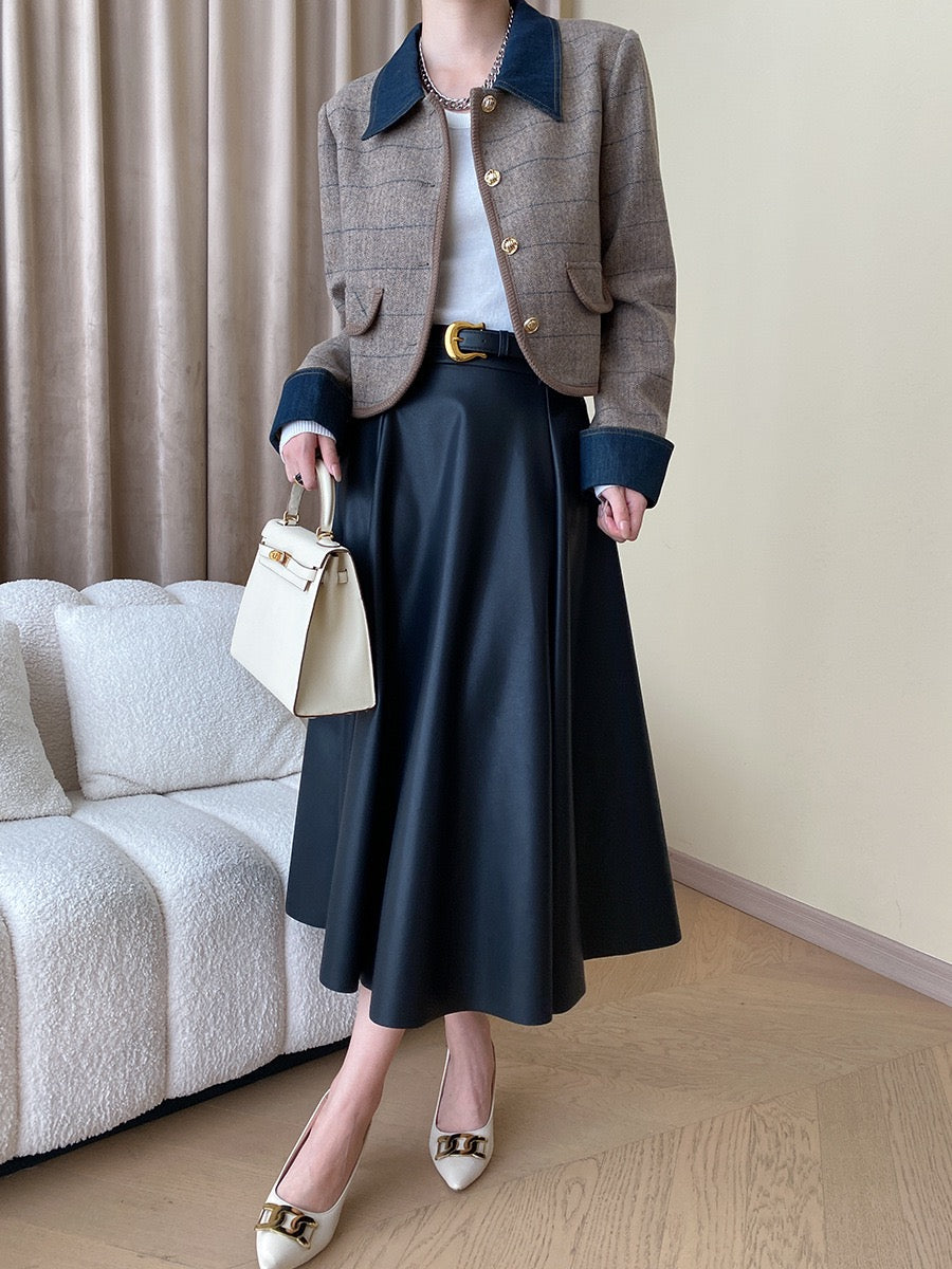 Vintage Denim Patchwork Jacket