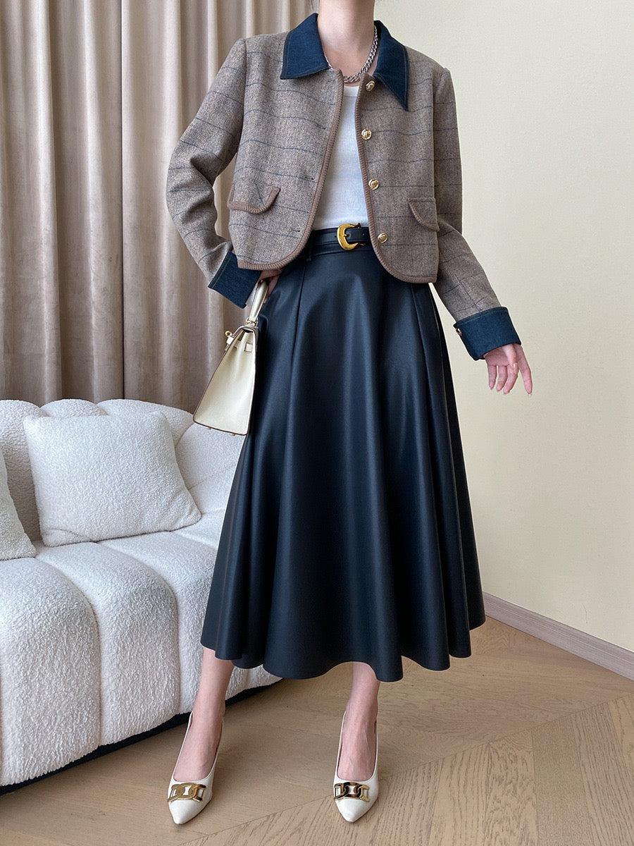 Vintage Denim Patchwork Jacket