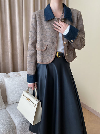 Vintage Denim Patchwork Jacket