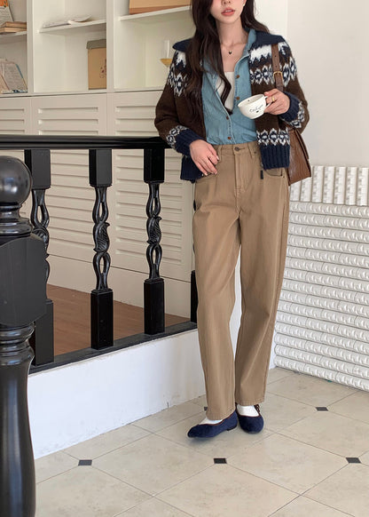 撞色印花針織外套