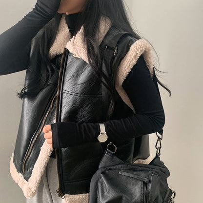 シープスキンベストジャケット