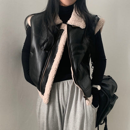 シープスキンベストジャケット