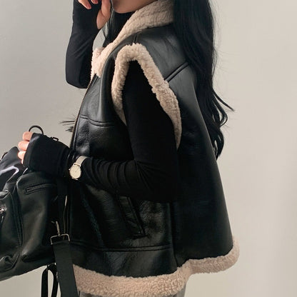 シープスキンベストジャケット