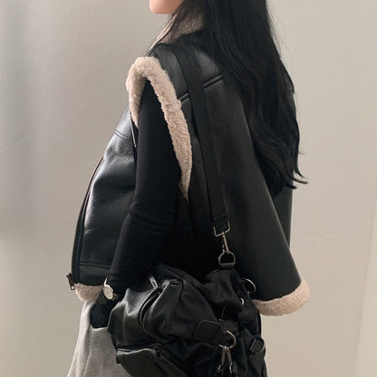 シープスキンベストジャケット