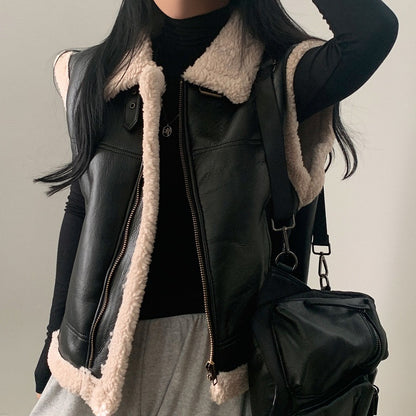 シープスキンベストジャケット