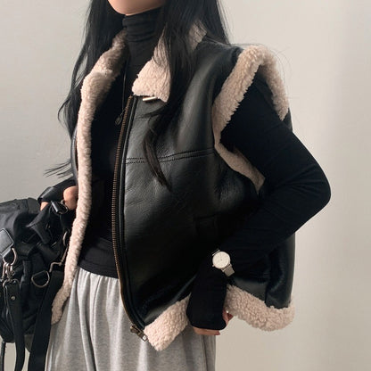 シープスキンベストジャケット