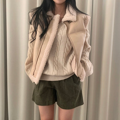 シープスキンベストジャケット