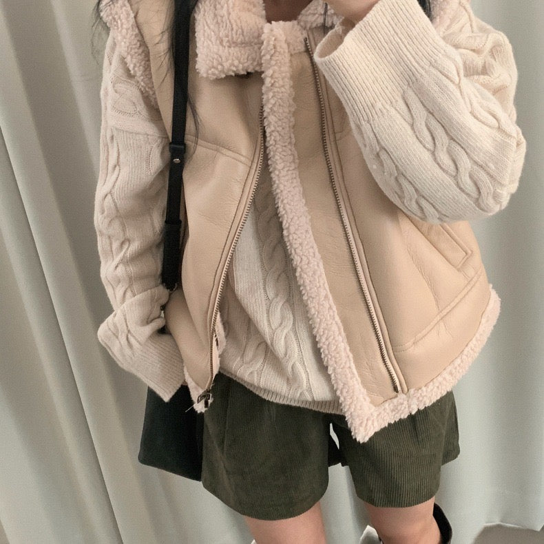 シープスキンベストジャケット