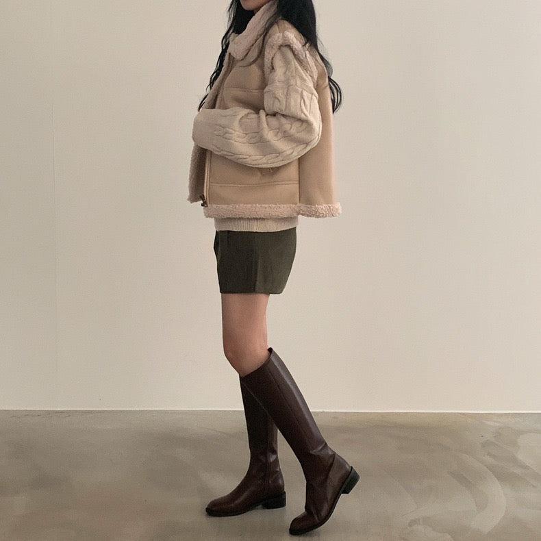 シープスキンベストジャケット