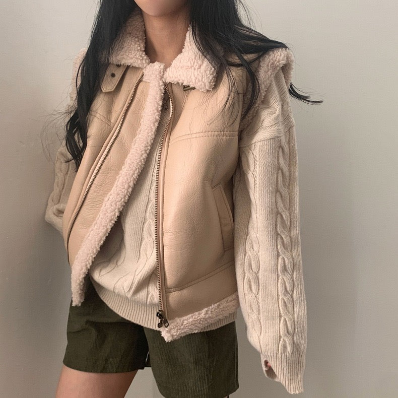 シープスキンベストジャケット