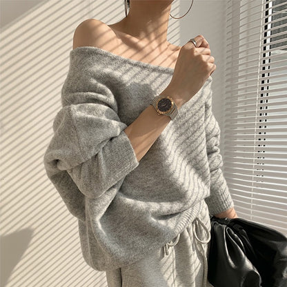 off-shoulder sweater