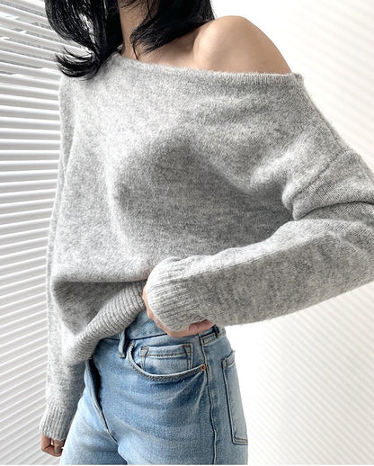 off-shoulder sweater