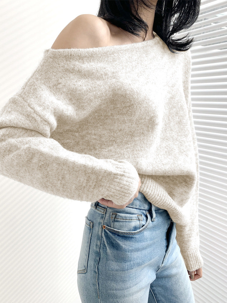 off-shoulder sweater