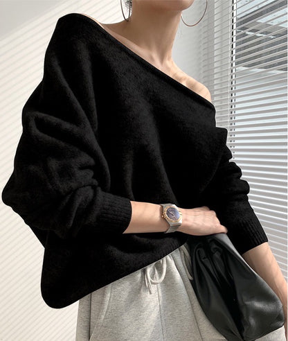 off-shoulder sweater