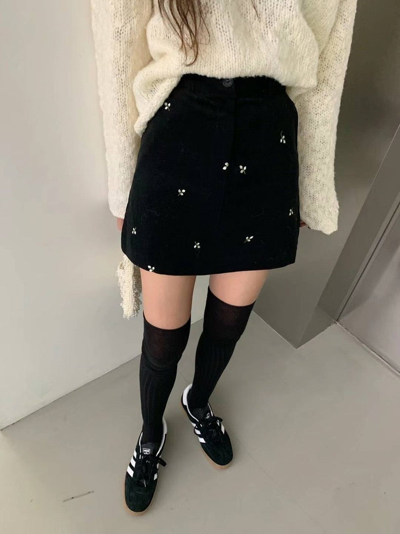 ヴィンテージフラワープリントミニスカート