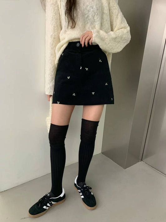 ヴィンテージフラワープリントミニスカート