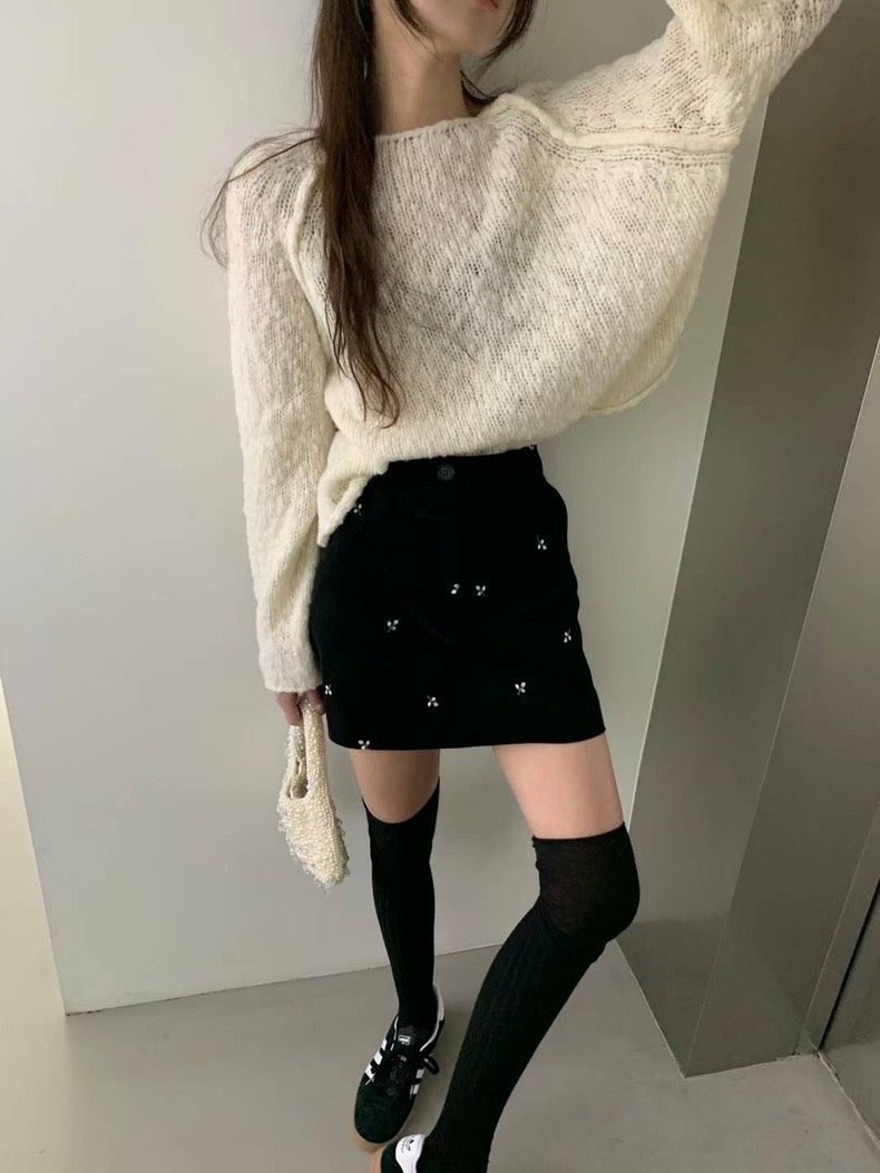 ヴィンテージフラワープリントミニスカート