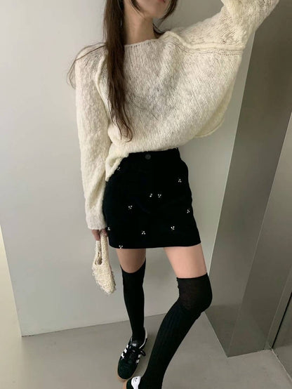 ヴィンテージフラワープリントミニスカート