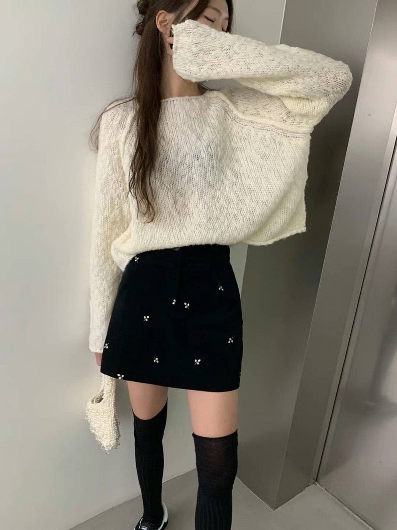 ヴィンテージフラワープリントミニスカート